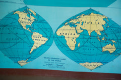 Vintage 60s Costello Pull Down Map Of World // ONH Item 2338 Image 4