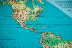 Vintage 60s Costello Pull Down Map Of World // ONH Item 2338 Image 7