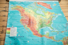 Mid-Century North America Pull Down Map // ONH Item 2240 Image 1