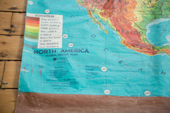 Mid-Century North America Pull Down Map // ONH Item 2240 Image 2