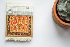 Metropolitan Museum of Art Mughal Lotus Rug Coaster Set // ONH Item 2257 Image 1