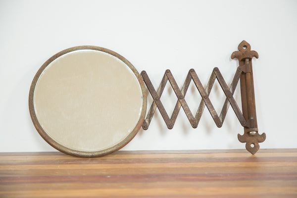 Vintage Fleur De Lis Extendable Accordion Mirror // ONH Item 2260