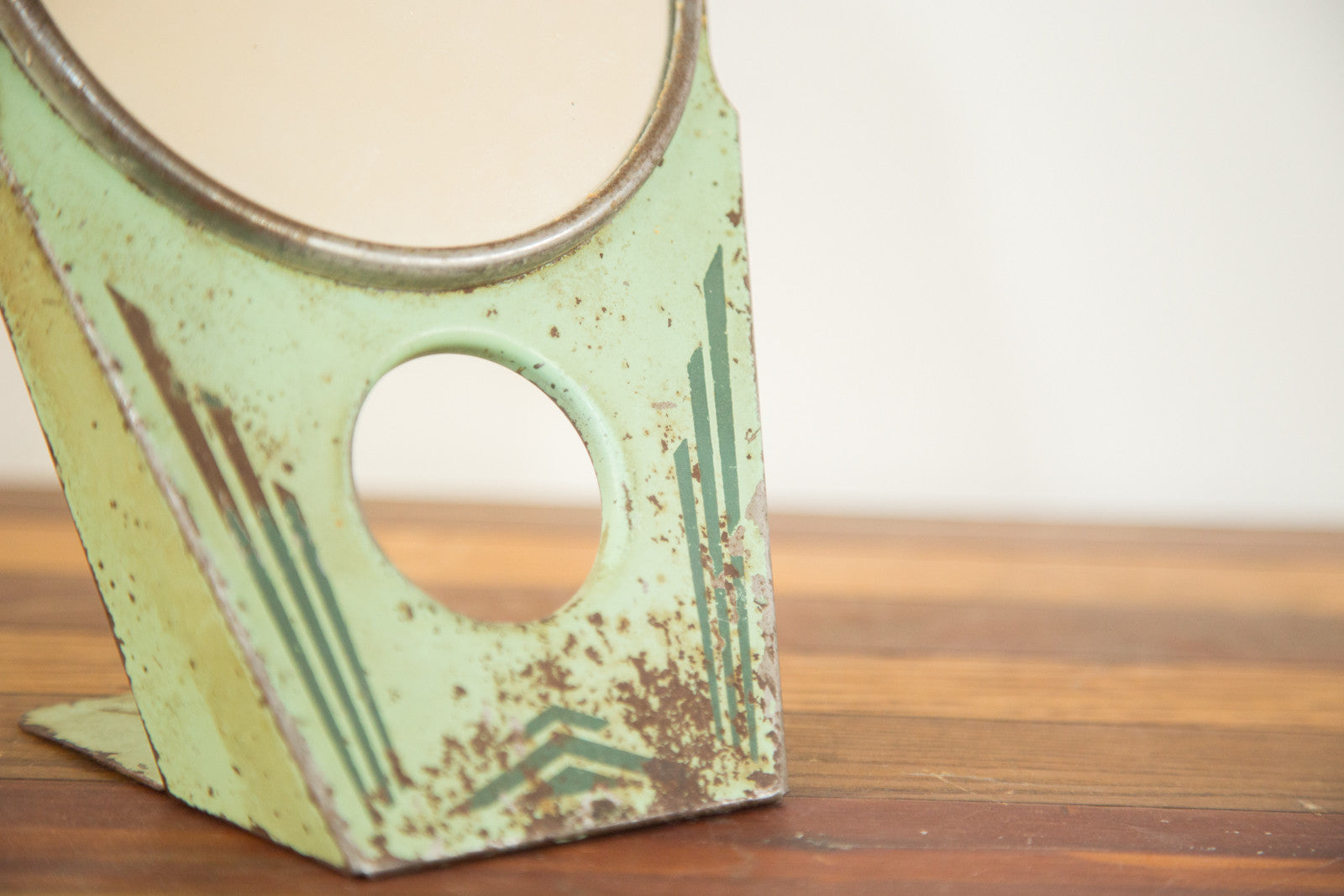 Vintage Art Deco Green Hollywood Mirror // ONH Item 2262 Image 1