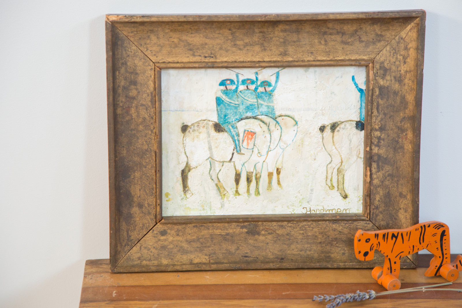 Miniature Folk Art Painting // ONH Item 2269 Image 1