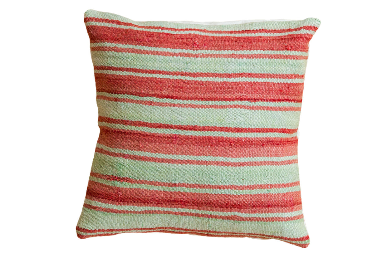 Large 24x24 Striped Kilim Pillow // ONH Item 2283