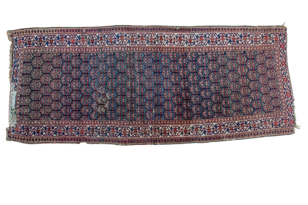 4x9.5 Antique Bidjar Rug Runner // ONH Item 2291