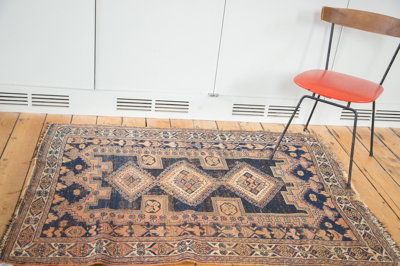 4x5 Antique Distressed Square Afshar Rug // ONH Item 2292 Image 1