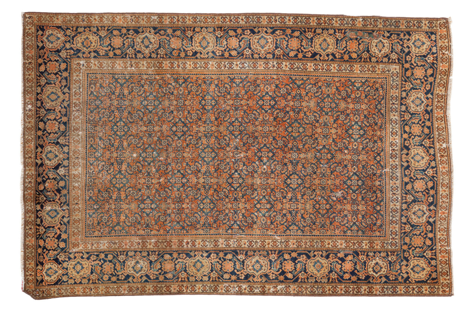 4x6 Distressed Antique Malayer/Feraghan Rug
