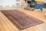 Antique Persian Malayer runner, classic herati motif, rich indigo field, gem tone colors.