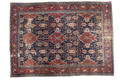 8x11 Vintage Distressed Bibikabad Carpet // ONH Item 2304