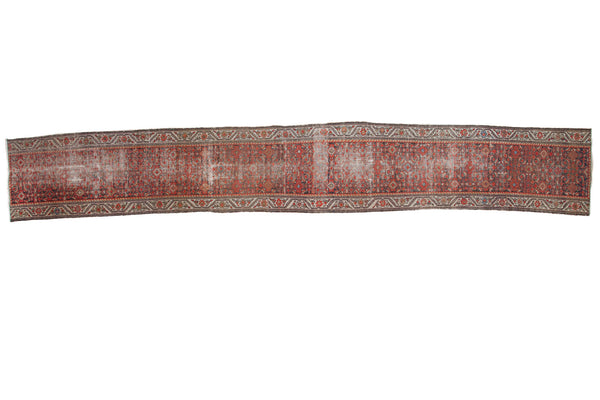 2.5x16 Antique Distressed Hamadan Rug Runner // ONH Item 2306