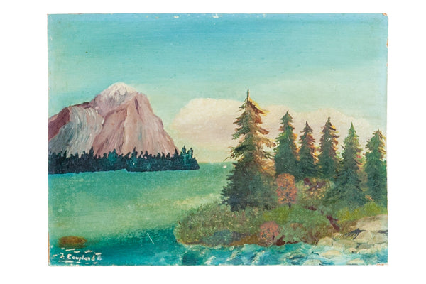 Vintage 1930s Folk Art Painting // ONH Item 2308