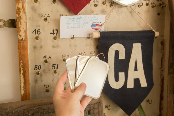 Small Antique Beveled Glass Mirror Copper Wire // ONH Item 2311-B Image 5