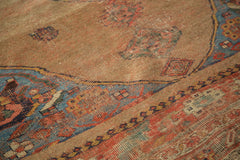 4.5x5.5 Antique Distressed Persian Halvei Bijar Square Rug // ONH Item 2313 Image 4