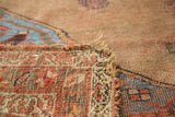 Antique Halvai Bijar rug's hand-knotted wool foundation and professional stabilization.