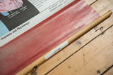 Mid Century Heart chart's wooden dowel, with 'THE HEART' label and faded red reverse.