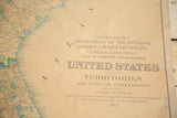 Vintage pull down map, featuring 'United States Territories and Insular Possessions' text, dated 1941.