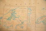 Aged map detail showing Pacific Islands under United States sovereignty.