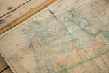 Distressed vintage 1941 USA map section showing western states and top dowel.