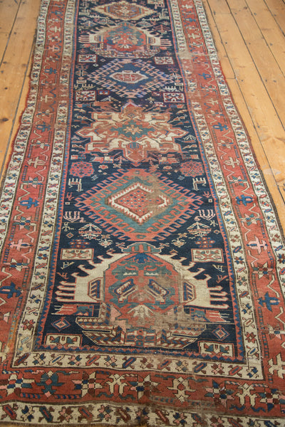 3.5x11 Distressed Antique Karaja Rug Runner // ONH Item 2339 Image 7