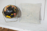 Faded Powder Blue Indigo Pillow, hand-made from sun-faded vintage African textile, 20x20.