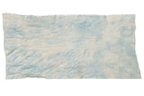 Collectible vintage African indigo textile with hand woven ivory and powder blue dye.