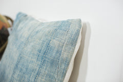 Vintage Light Blue Indigo Pillow // ONH Item 2376D Image 4