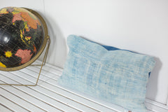 Vintage Light Blue Indigo Pillow // ONH Item 2384H