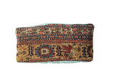 Late 19th century Bijar pillow with intricate red, blue, ivory, and gold border.