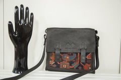 Handmade Rug Fragment Leather Messenger Bag // ONH Item 2409 Image 3