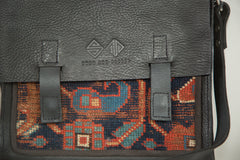 Handmade Rug Fragment Leather Messenger Bag // ONH Item 2409 Image 4