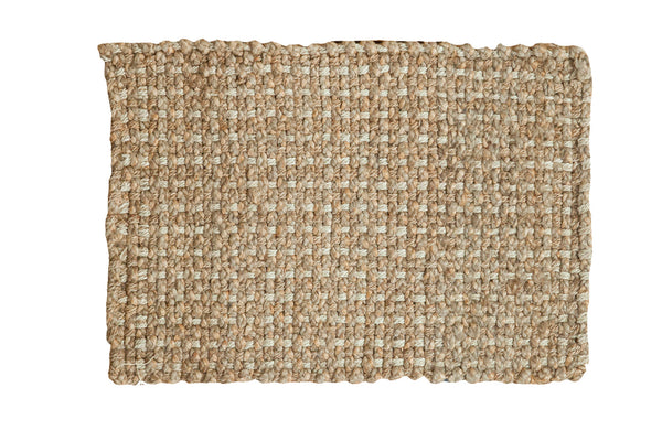 2x3 Hand Braided Beige Entrance Mat // ONH Item 2436