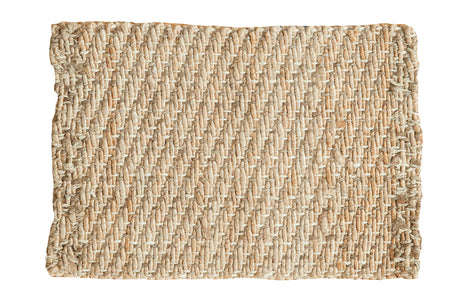 2x3 Hand Braided Ivory Entrance Mat // ONH Item 2441