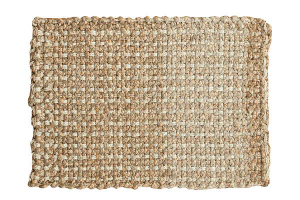 2x3 Hand Braided Beige Entrance Mat // ONH Item 2442