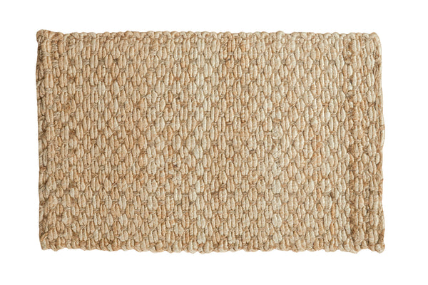 2x3 Hand Braided Ivory Entrance Mat // ONH Item 2449