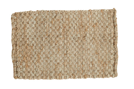 2x3 Hand Braided Ivory Entrance Mat // ONH Item 2450