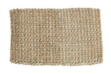 Natural braided beige entrance mat with light vertical stripes, 2' x 3'3