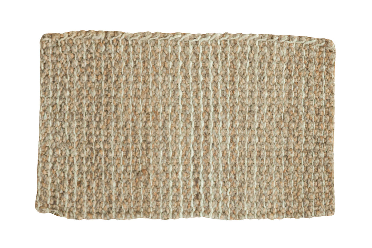 2x3 Hand Braided Beige Entrance Mat // ONH Item 2460