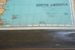 Antique Nystrom Pull Down Map of South America // ONH Item 2468 Image 5