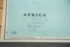 Antique Nystrom Pull Down Map of Africa // ONH Item 2470 Image 3