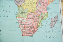 Antique Nystrom Pull Down Map of Africa // ONH Item 2470 Image 4