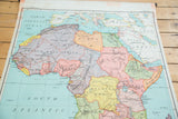 Vibrant 1930s Nystrom Africa map, detailing East African nations and Arabian lands.