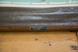 Vintage Nystrom pull-down map's wooden roller with 