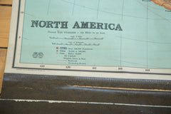 Antique Nystrom Pull Down Map of North America // ONH Item 2473 Image 2