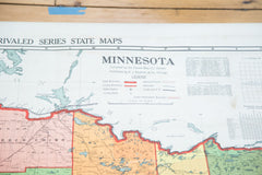Antique Nystrom Pull Down Map of Minnesota // ONH Item 2475 Image 8