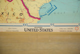 Denoyer Geppert USA map's lower section with Mexico border, Gulf, legend, and discoloration.