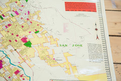 Vintage Santa Clara County California Pull Down Map // ONH Item 2479 Image 9
