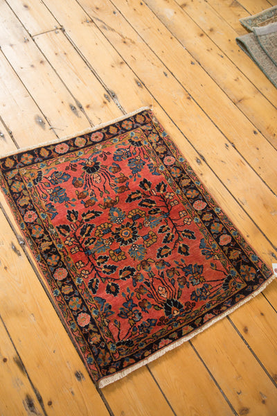 2x3 Antique Mohajeran Sarouk Rug Mat // ONH Item 2487 Image 6