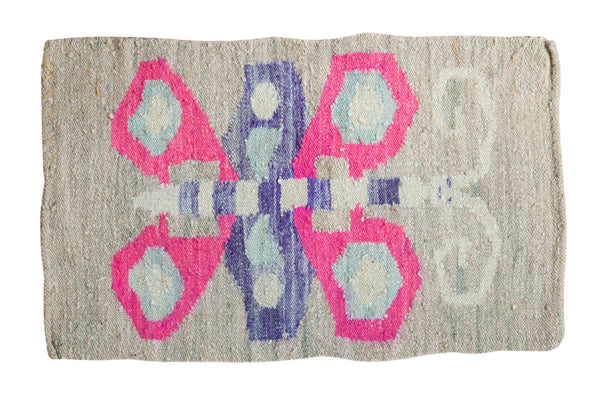 2x3 Vintage Homemade American Kilim Rug Mat // ONH Item 2492