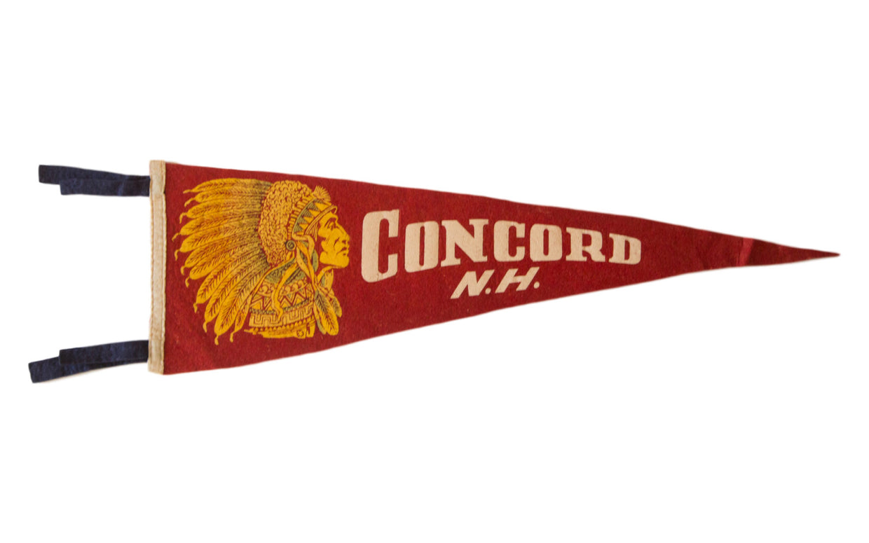 Concord NH Vintage Felt Flag // ONH Item 2506